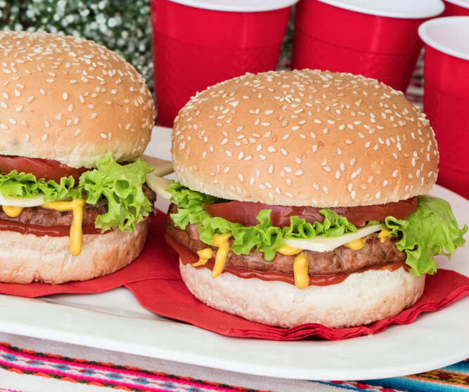 Como preparar una hamburguesa navideña