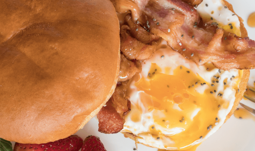 Hamburguesa de Huevo para el Desayuno