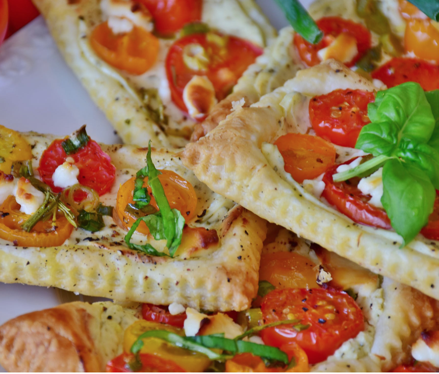 Pizza de pan tajado